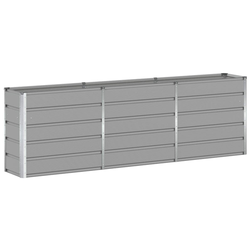 Planter Light Grey 160 x 40 x 75 cm Steel