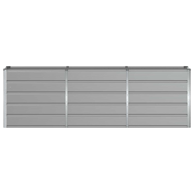 Planter Light Grey 160 x 40 x 75 cm Steel
