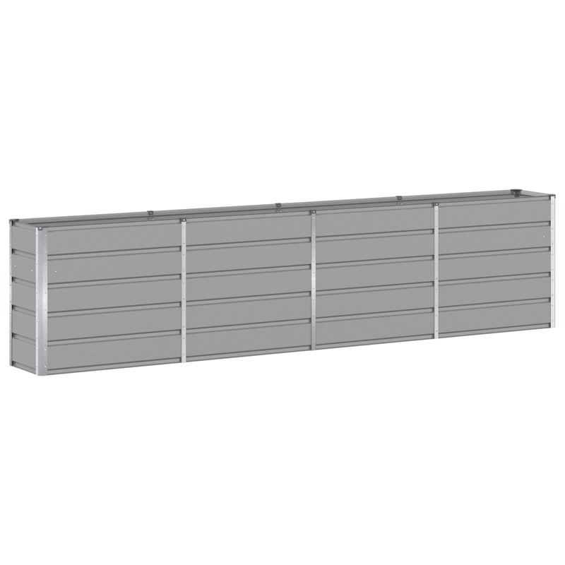 Planter Light Grey 160 x 40 x 75 cm Steel