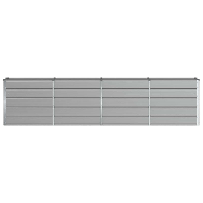 Planter Light Grey 160 x 40 x 75 cm Steel