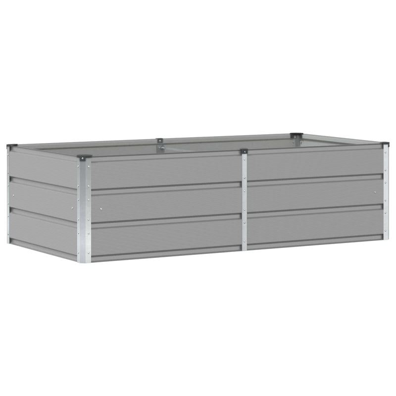 vidaXL Planter Light Grey 160 x 80 x 45 cm Steel