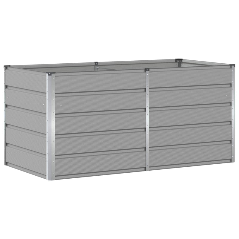 vidaXL Planter Light Grey 160 x 80 x 75 cm Steel