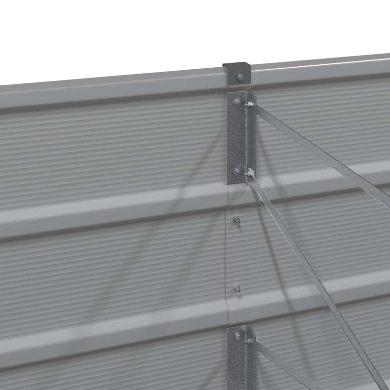 Planter Light Grey 400 x 80 x 45 cm Steel