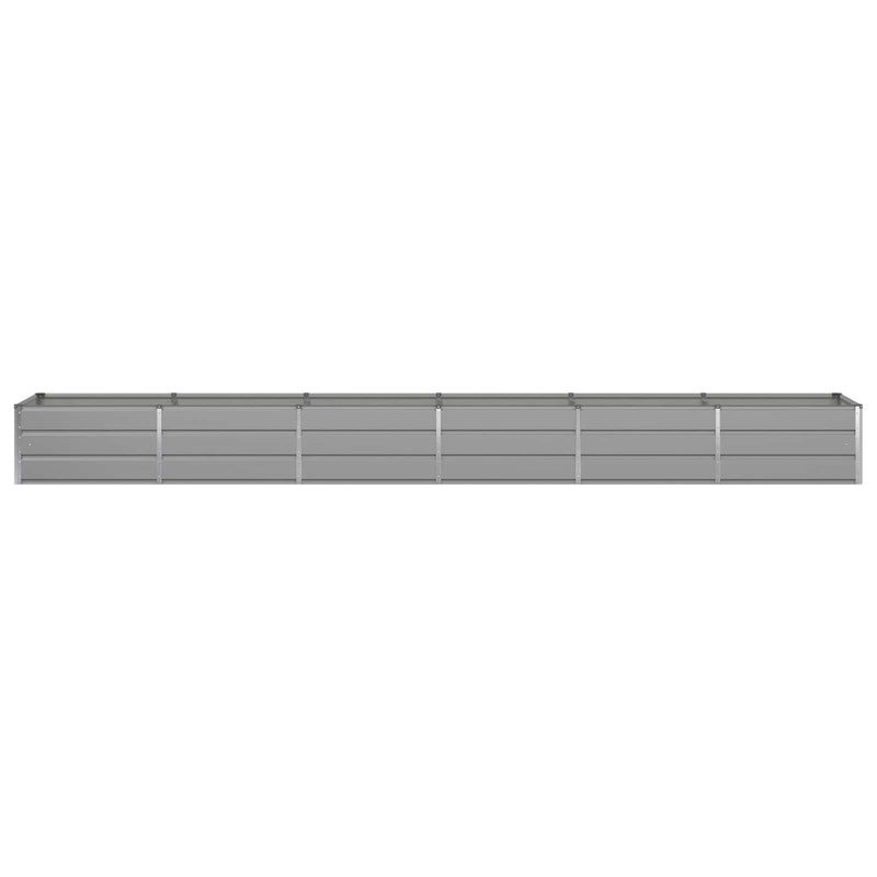 Planter Light Grey 480 x 80 x 45 cm Steel