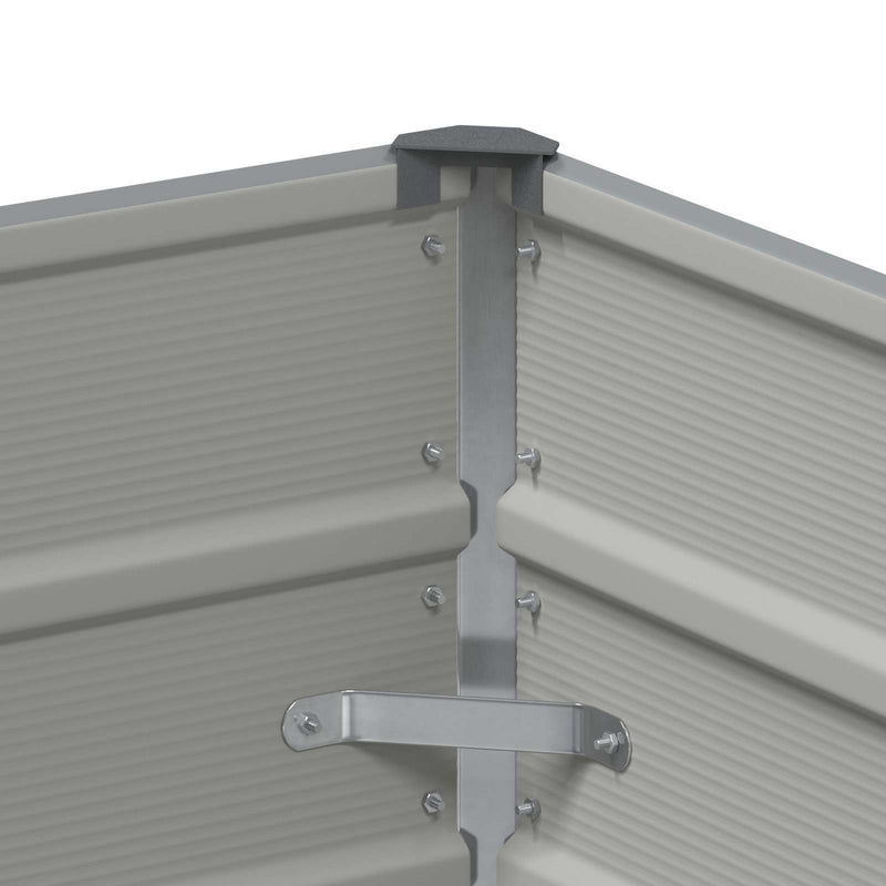 Planter Light Grey 100 x 50 x 45 cm Galvanised Steel
