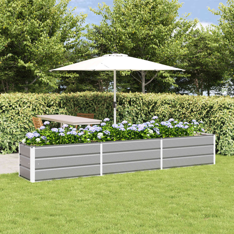 Planter Light Grey 480 x 50 x 45 cm Galvanised Steel