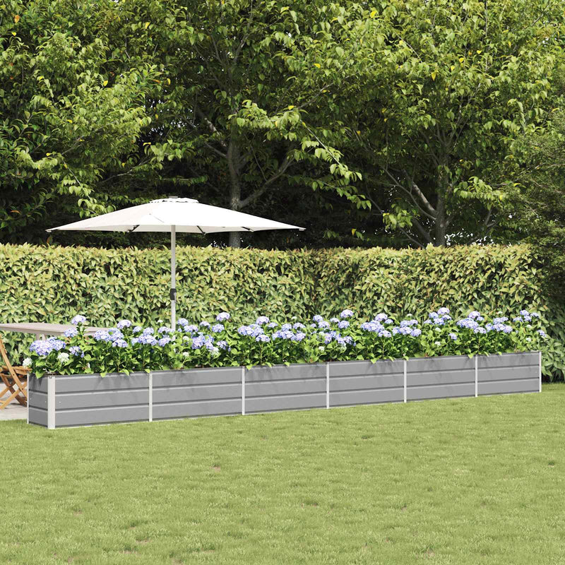 Planter Light Grey 480 x 50 x 45 cm Galvanised Steel