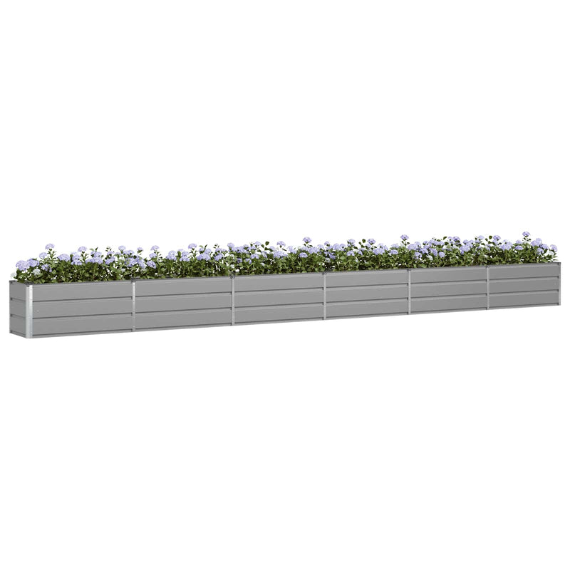 Planter Light Grey 480 x 50 x 45 cm Galvanised Steel