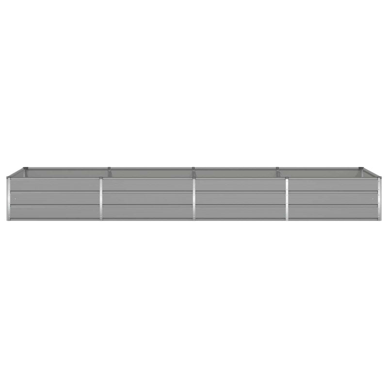 Planter Light Grey 195 x 100 x 45 cm Galvanised Steel