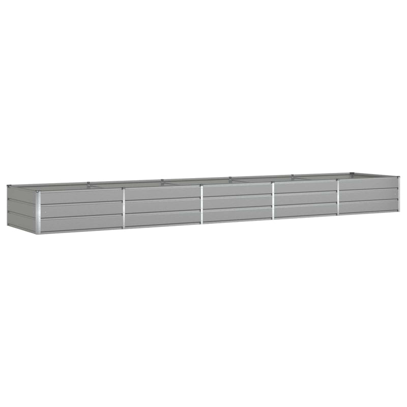 Planter Light Grey 195 x 100 x 45 cm Galvanised Steel