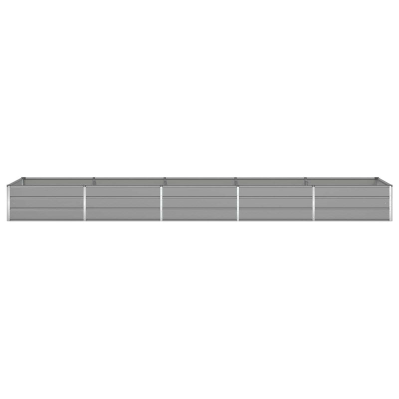 Planter Light Grey 195 x 100 x 45 cm Galvanised Steel