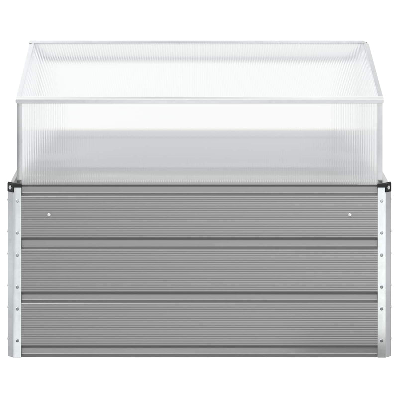 Planter Light Grey 100 x 100 x 77 cm Galvanised Steel