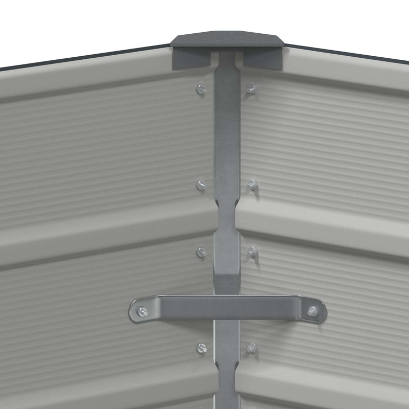 vidaXL Planter Anthracite 129 x 129 x 45 cm Steel