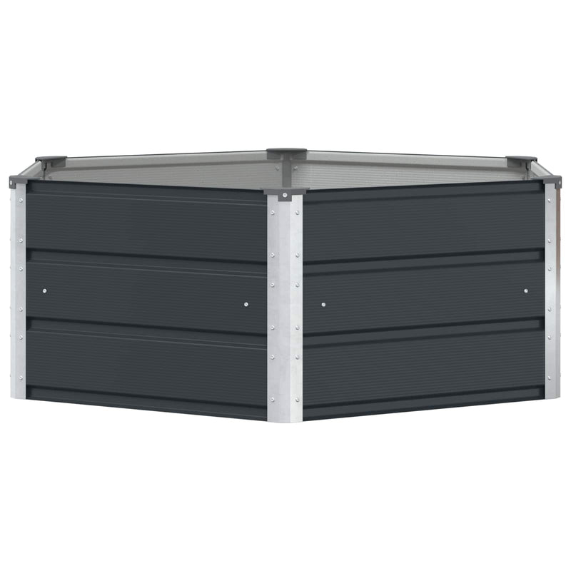 vidaXL Planter Anthracite 129 x 129 x 45 cm Steel