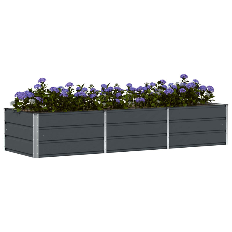 vidaXL Planter Anthracite 240 x 80 x 45 cm Steel