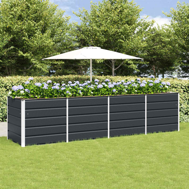 Planter Anthracite 240 x 80 x 75 cm Steel