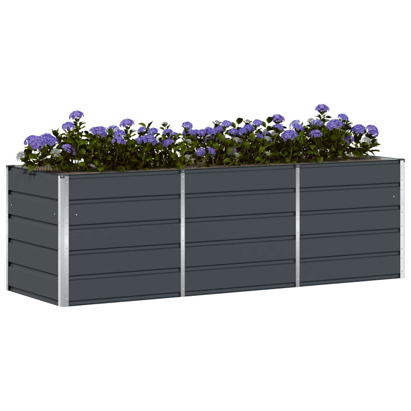 Planter Anthracite 240 x 80 x 75 cm Steel