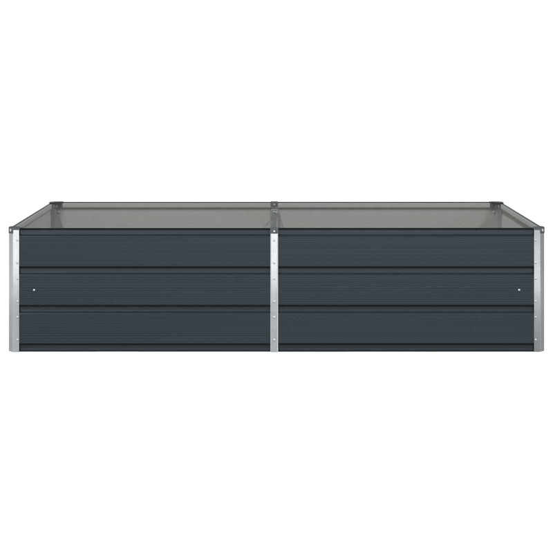 Planter Anthracite 195 x 100 x 45 cm Galvanised Steel