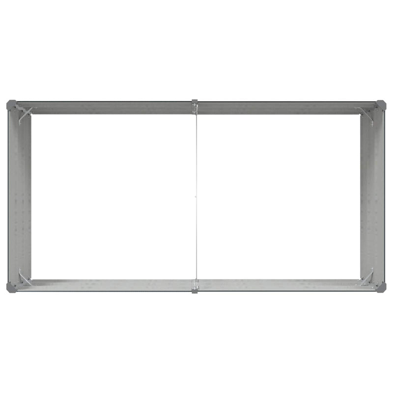 Planter Anthracite 195 x 100 x 45 cm Galvanised Steel