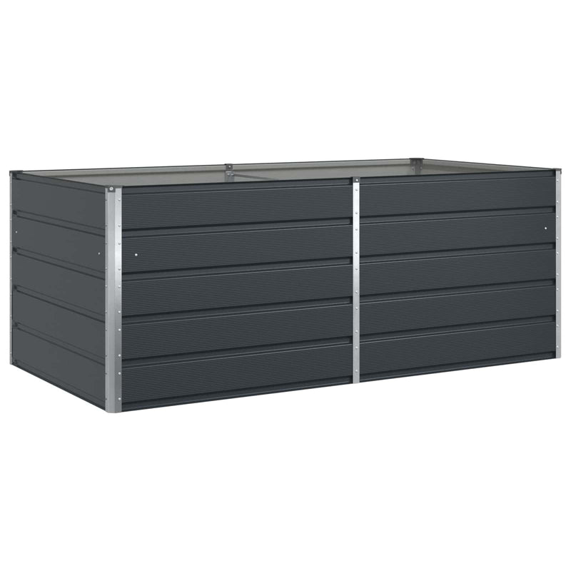 Planter Anthracite 195 x 100 x 45 cm Galvanised Steel