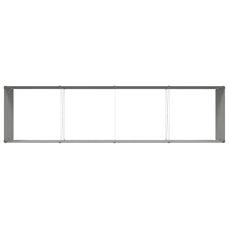 Planter Anthracite 195 x 100 x 45 cm Galvanised Steel