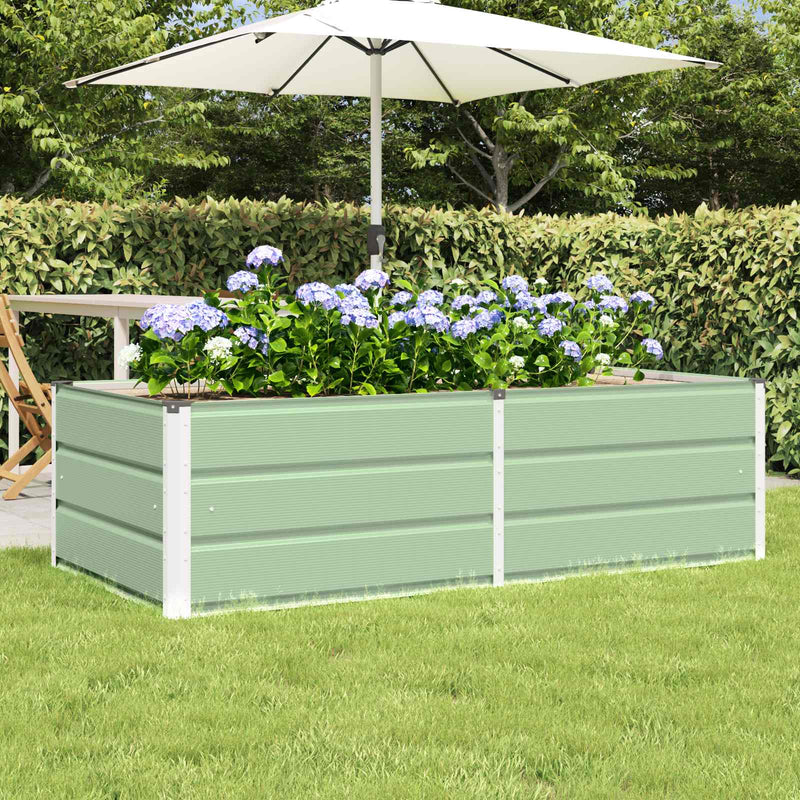 vidaXL Planter Green 160 x 80 x 45 cm Steel