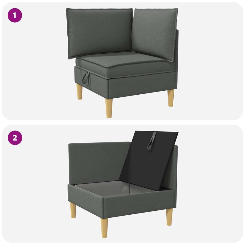 Storage Ottoman Dark Grey
