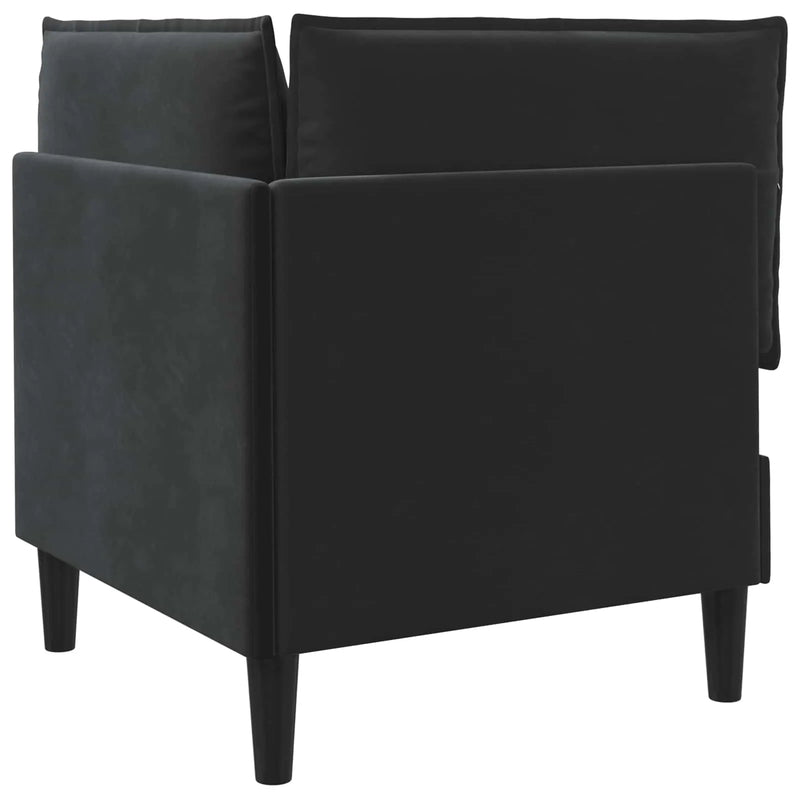 Sofa with Storage Black Velvet