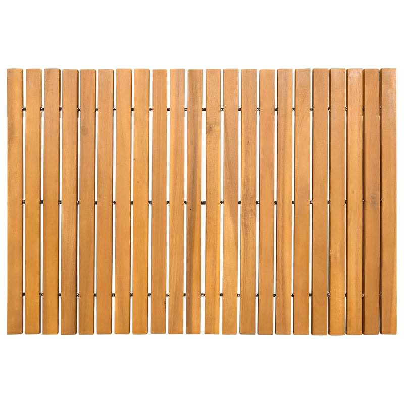 Bath Mat Brown 60 x 40 cm Solid Acacia Wood