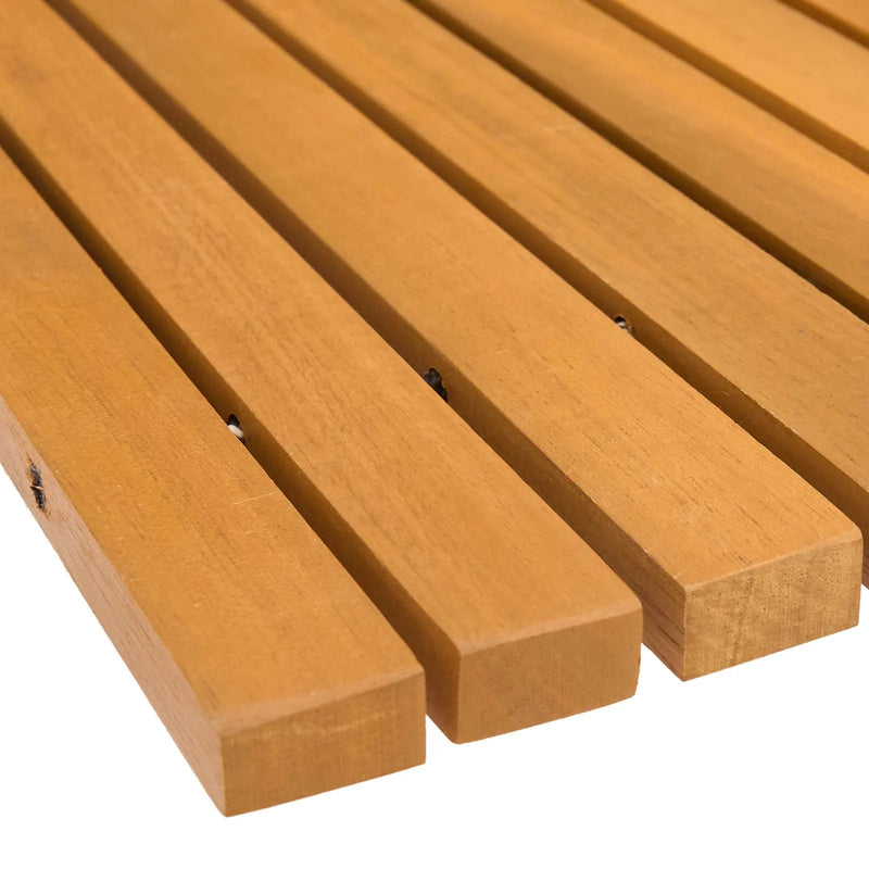Bath Mat Brown 100 x 60 cm Solid Acacia Wood