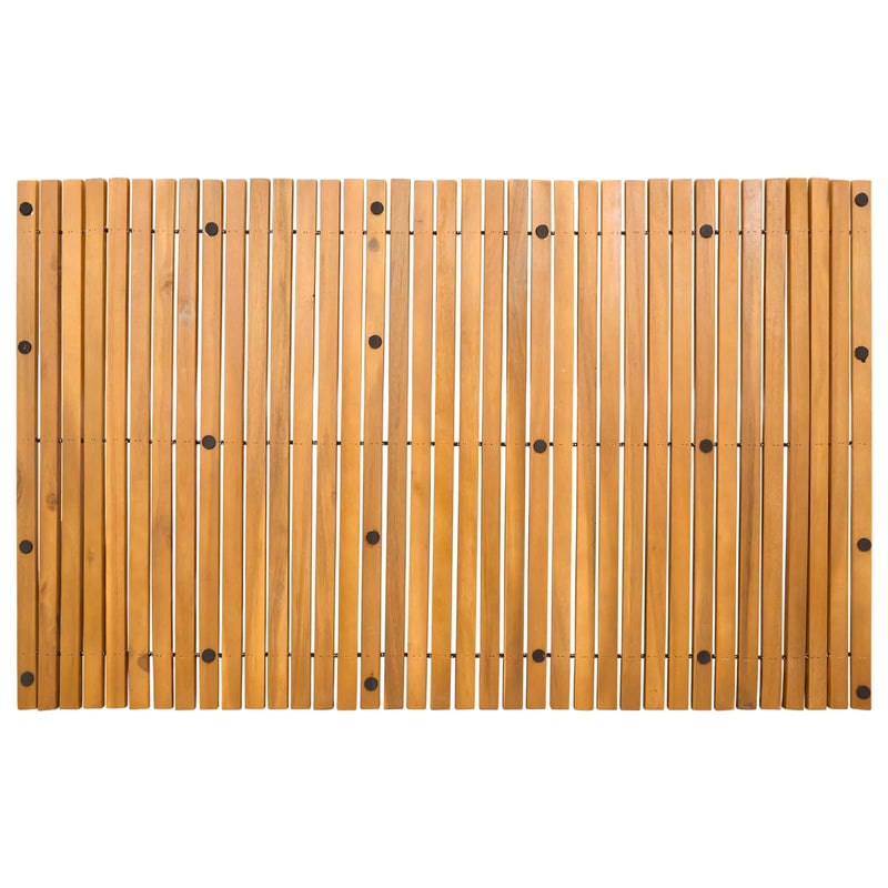 Bath Mat Brown 100 x 60 cm Solid Acacia Wood