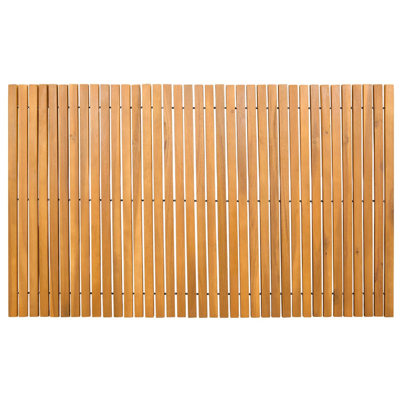 Bath Mat Brown 100 x 60 cm Solid Acacia Wood
