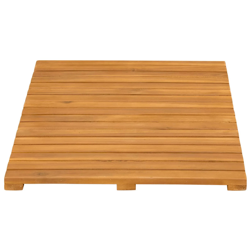 Bath Mat Plain Brown 60 x 40 cm Solid Acacia Wood