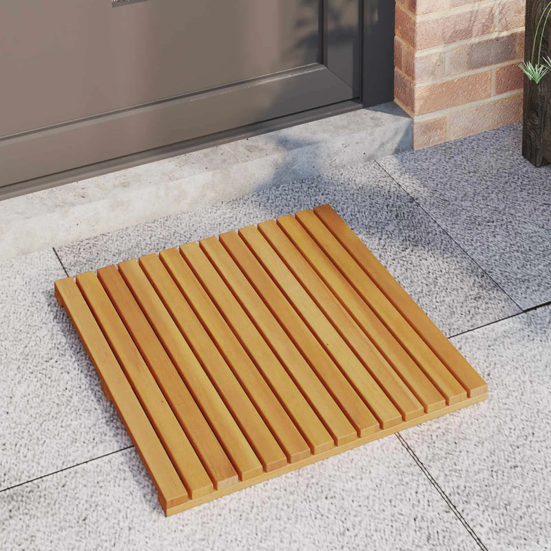 Bath Mat Plain Brown 50 x 50 cm Solid Acacia Wood