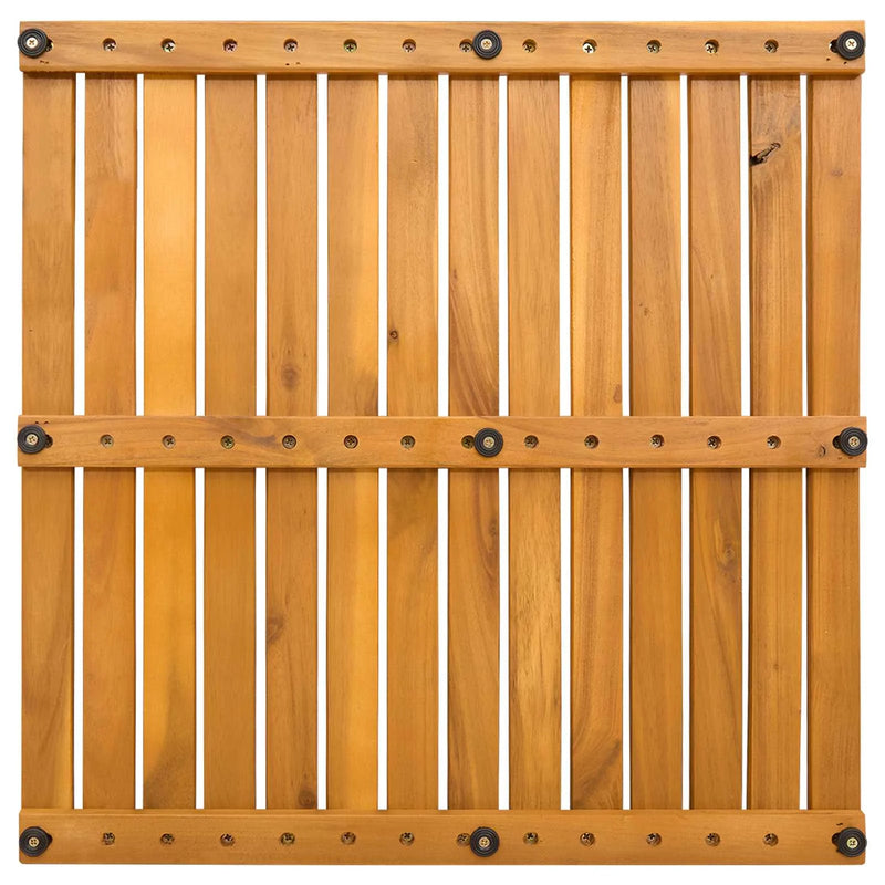 Bath Mat Plain Brown 50 x 50 cm Solid Acacia Wood
