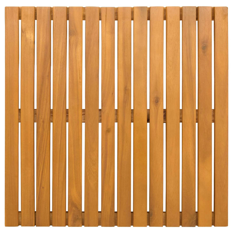 Bath Mat Plain Brown 50 x 50 cm Solid Acacia Wood