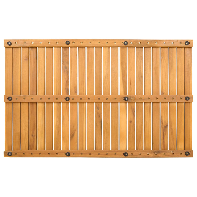 Bath Mat Plain Brown 80 x 50 cm Solid Acacia Wood