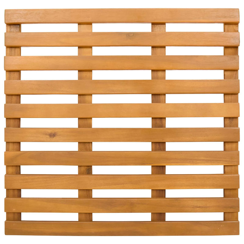 Bath Mat Plain Brown 50 x 48 x 2.5 cm Solid Acacia Wood