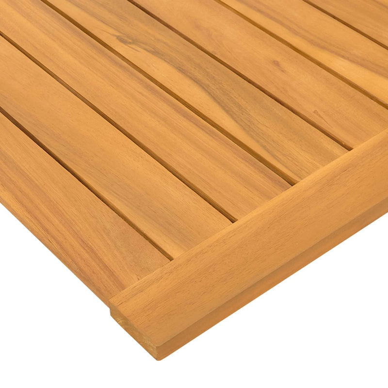 Bath Mat Plain Brown 60 x 40 cm Solid Acacia Wood