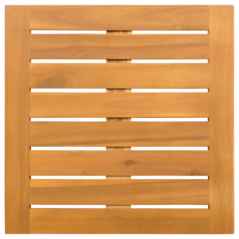 Bath Mat Plain Brown 50 x 50 cm Solid Acacia Wood