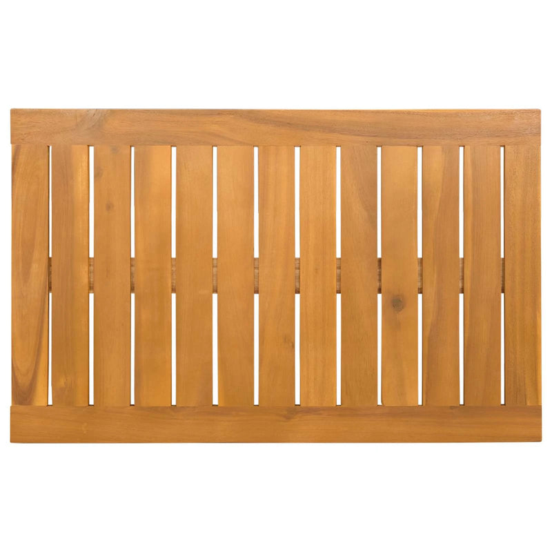 Bath Mat Plain Brown 80 x 50 cm Solid Acacia Wood