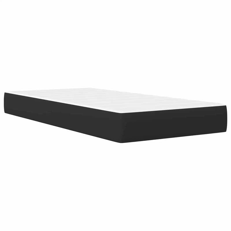 Bed Frame with LED Strip Lights Black 90 x 190 cm Faux Leather