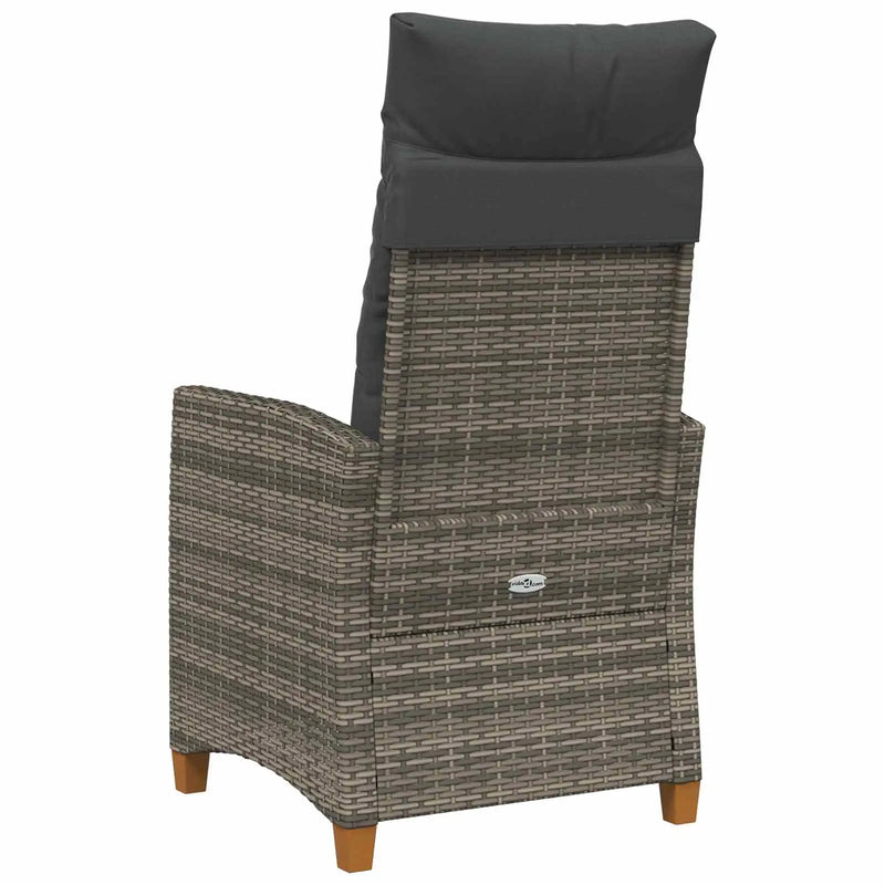 reclining chair with tea plate 62 x 64 x 112 cm Poly Rattan