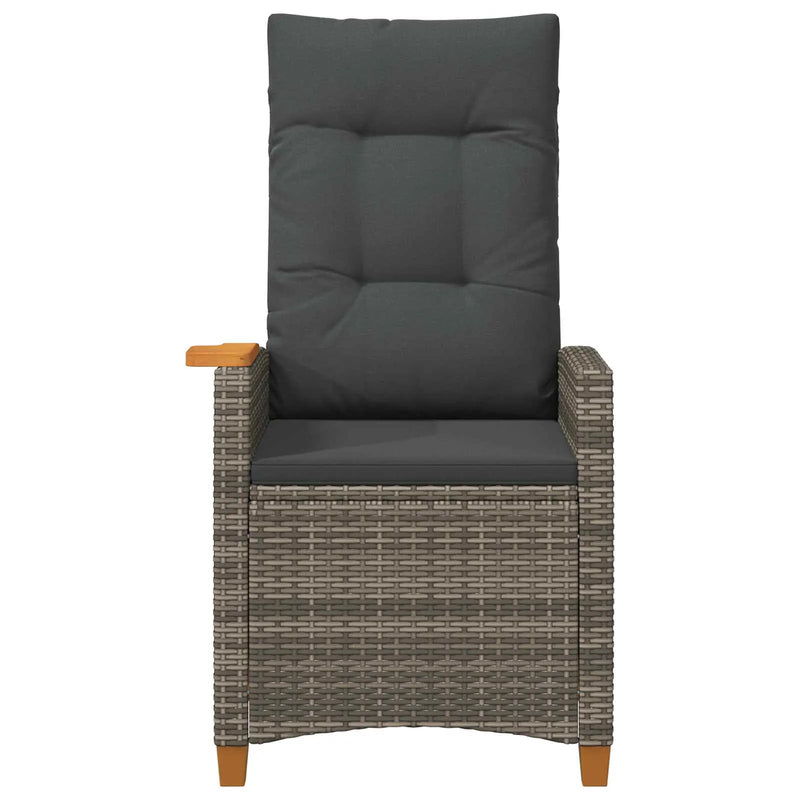 reclining chair with tea plate 62 x 64 x 112 cm Poly Rattan
