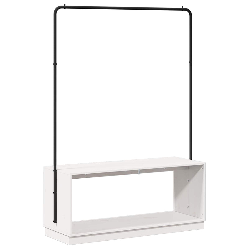 vidaXL Clothes Rack with Storage White and Black 113 x 40 x 157.5 cm