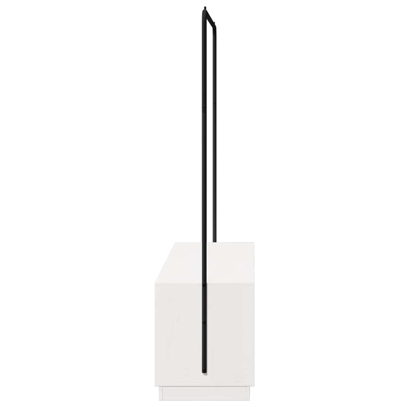 vidaXL Clothes Rack with Storage White and Black 113 x 40 x 157.5 cm