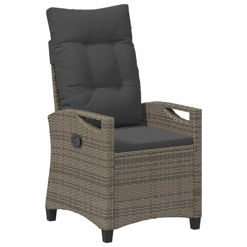 Garden Chair 2 pcs Grey and Dark Grey 56 x 60 x 112 cm