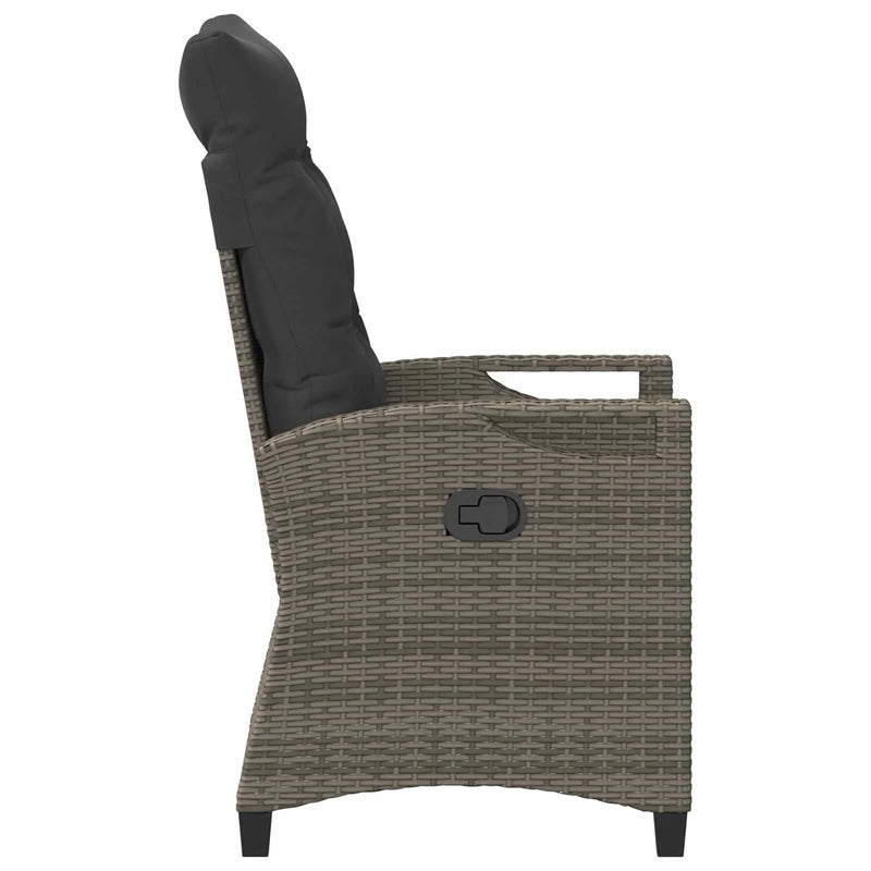Garden Chair 2 pcs Grey and Dark Grey 56 x 60 x 112 cm