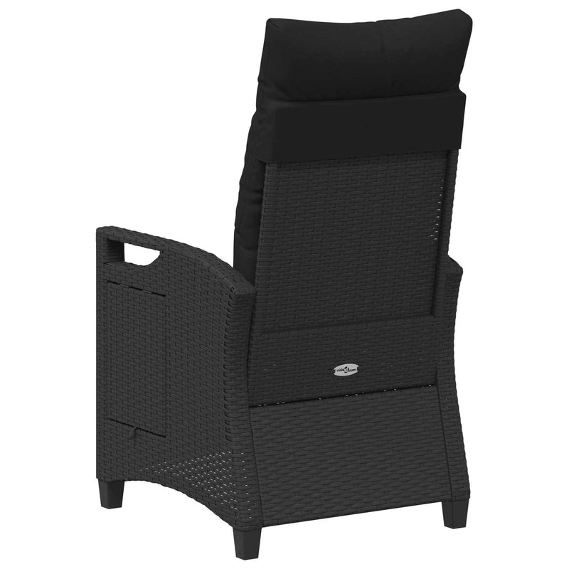 Reclining Garden Chairs Black 56 x 60 x 112 cm