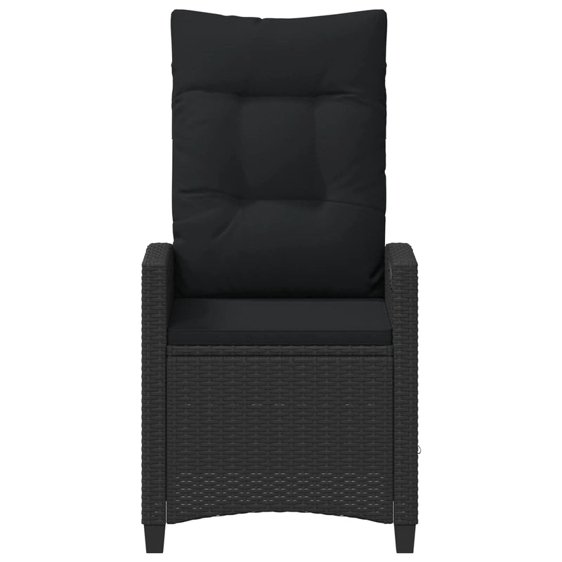 Reclining Garden Chairs Black 56 x 60 x 112 cm